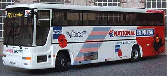 Southern National National Express Poppy Appeal Volvo B10M Plaxton.